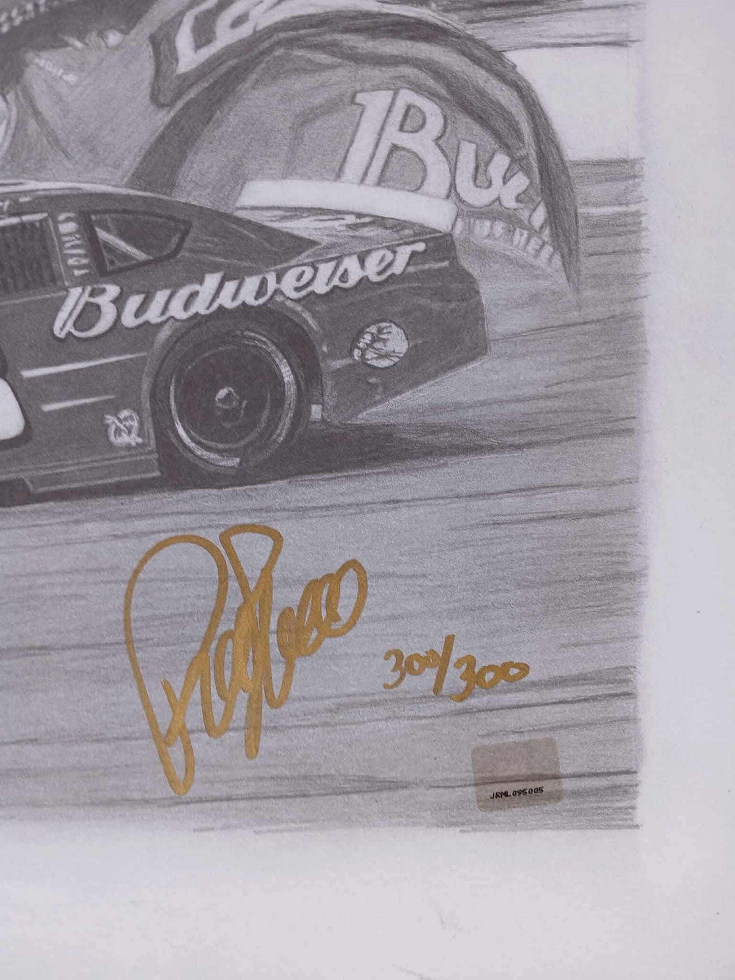 DALE EARNHARDT JR. PREMIUM GOLD AUTOGRAPHED LARGE ART PRINT (300/300)