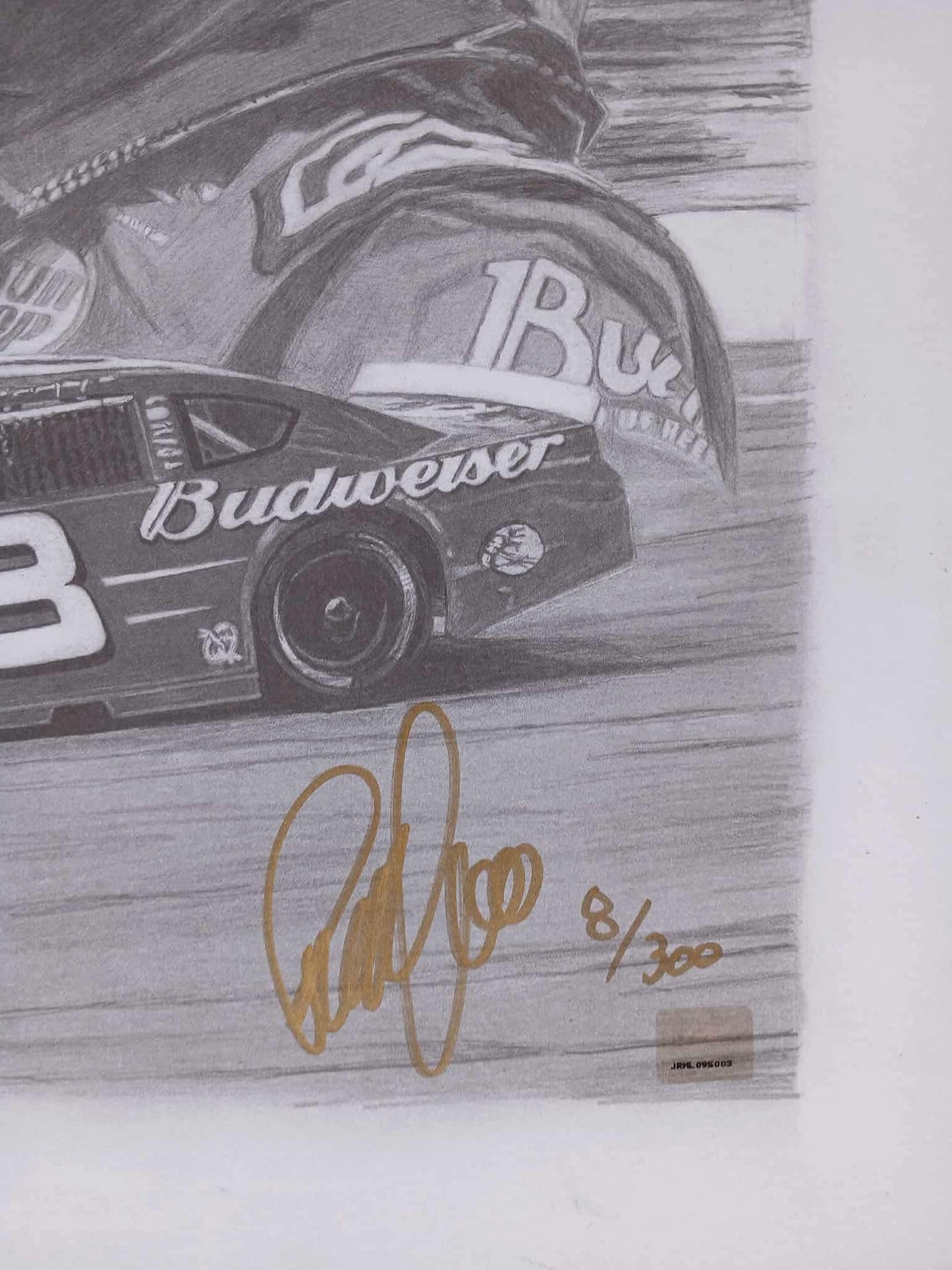 DALE EARNHARDT JR. PREMIUM GOLD AUTOGRAPHED LARGE ART PRINT (8/300)