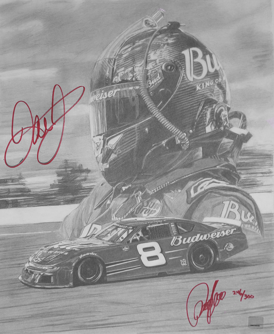 DALE EARNHARDT JR. LIMITED EDITION AUTOGRAPHED LARGE ART PRINT
